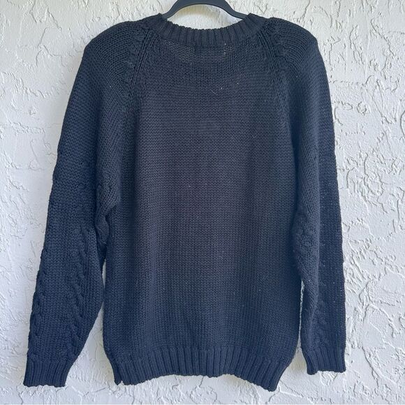 VINTAGE Sweater Women Medium Cottagecore Boho Fall Floral Knit - Picture 3 of 6